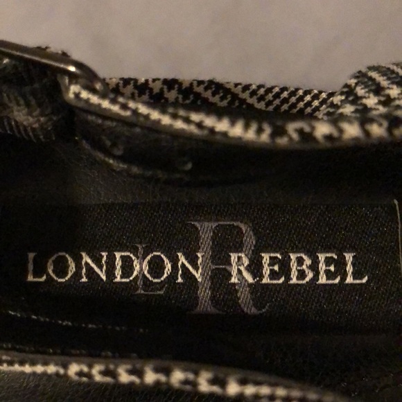 LONDON REBEL | Slingback Kitten Heel Glen Plaid Heels - Picture 2 of 6